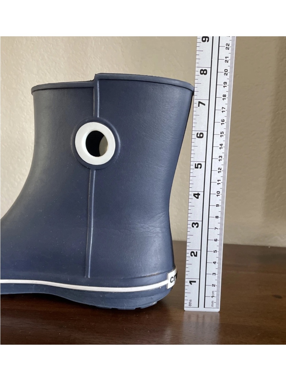 Crocs Jaunt Shorty Rain Boots Pull On Shoes Booties Womens Sz 7 Navy Blue 15769 - Picture 14 of 14